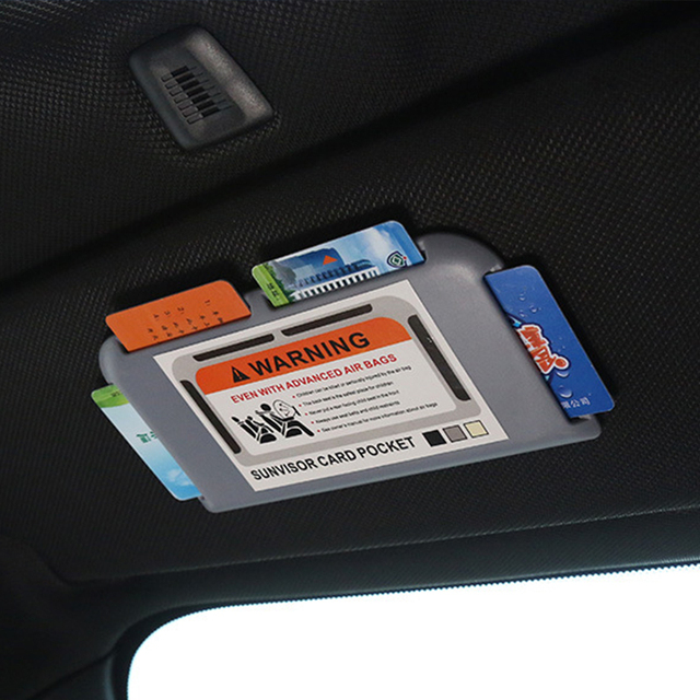 Auto Interior Storage Card Clip Car Sun Visor Organizer & Parking Card Holder Tidying Car Organizer