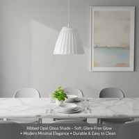 Abat-jour en verre de remplacement pour éclairage extérieur industriel moderne, design à rayures verticales pour l'aménagement urbain