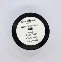 Pita Resin TTR N643 40mm X 300m yang Dapat Dicuci untuk Pencetakan Logo Merek, Barcode, dan Label Perawatan Pakaian
