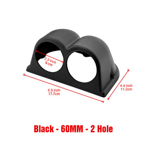Neuer 60mm Universal Schwarzer Wassertemperaturanzeiger Einzel/Doppel/Dreifach Links-/Rechtslenker Auto-Messgerätehalter für Alle Fahrzeuge - Product Image 2