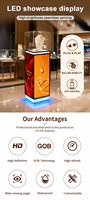 Colonne d'affichage vidéo LED à expédition rapide avec vitrine supérieure en acrylique et écran 4 faces inférieur pour les entreprises de location d'événements