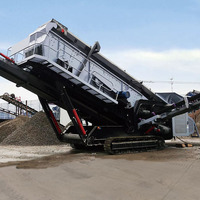 Installation de criblage mobile vibrante sur chenilles haute performance à double tamis pour sable de silice