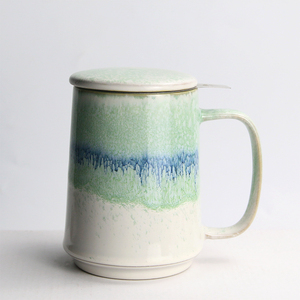 Tasse à thé en céramique personnalisée <span class=keywords><strong>avec</strong></span> glaçure réactive, infuseur et couvercle - Product Image 5