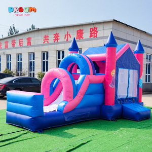 Château <span class=keywords><strong>gonflable</strong></span> commercial en PVC, thème Princesse, avec toboggan, idéal pour la location événementielle et la vente en gros - Product Image 1