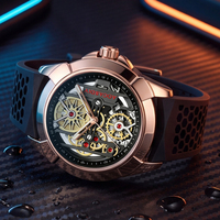AOCASDIY Montres pour hommes Spider Hip-pop, multifonctionnelles, de luxe, sportives, étanches, lumineuses, tendance