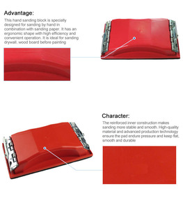 EVERTOOL Bloc de ponçage abrasif poli avec poignée, support de papier abrasif <span class=keywords><strong>pour</strong></span> <span class=keywords><strong>ponceuse</strong></span> manuelle murale, outil <span class=keywords><strong>pour</strong></span> le bois et les verres - Product Image 5