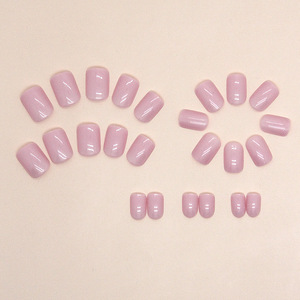 Venta caliente prensa acrílica de lujo en <span class=keywords><strong>uñas</strong></span> rosa púrpura <span class=keywords><strong>uñas</strong></span> postizas cuadradas <span class=keywords><strong>cortas</strong></span> logotipo personalizado <span class=keywords><strong>uñas</strong></span> postizas de <span class=keywords><strong>Color</strong></span> sólido al por mayor - Product Image 4