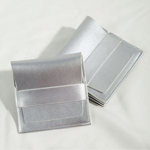 Pochette en cuir PU argenté personnalisée pour bijoux, sac anti-poussière, logo personnalisé, taille et couleur personnalisables - Product Image 1