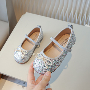 Sandales tendance pour enfants de 1 à 5 ans, chaussures de danse princesse, chaussures pour filles avec nœud - Product Image 6