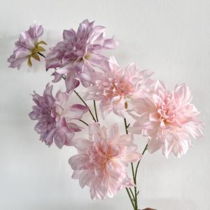 <b>Artificial</b> Dahlias <b>Bouquet</b> Silk Flower High Simulation Wedding Home Decor Photography Props - Product Image 2