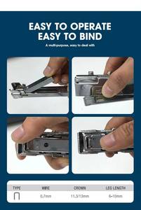 Factory OEM Heavy Duty Hammer Tacker, <span class=keywords><strong>grapadora</strong></span> manual de acero cromado con mango de agarre seguro para techos, aislamiento y tapicería - Product Image 6