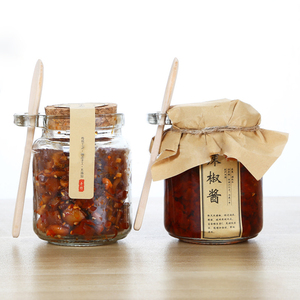 Rỗng Thực Phẩm Mứt Thủy Tinh Lưu Trữ Jar Với Tinplate Cap Cho Dâu Tây Mứt - Product Image 3