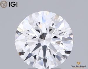 Diamante CVD Cultivado en Laboratorio, Claridad VVS1, Color E, Forma Redonda, 8.18 mm, 4.00 Quilates, con Certificado IGI, Perfecto para Anillo de Ensueño - Product Image 1