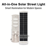 Lámpara Solar LED para Alumbrado Público Cishine, Diseño Innovador, Todo en Uno, con Sensor de Movimiento Inteligente y Limpieza Automática