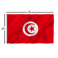 Taille personnalisée Offre Spéciale Tunisie drapeau en gros moins cher bannière nationale haute qualité 100% polyester drapeaux