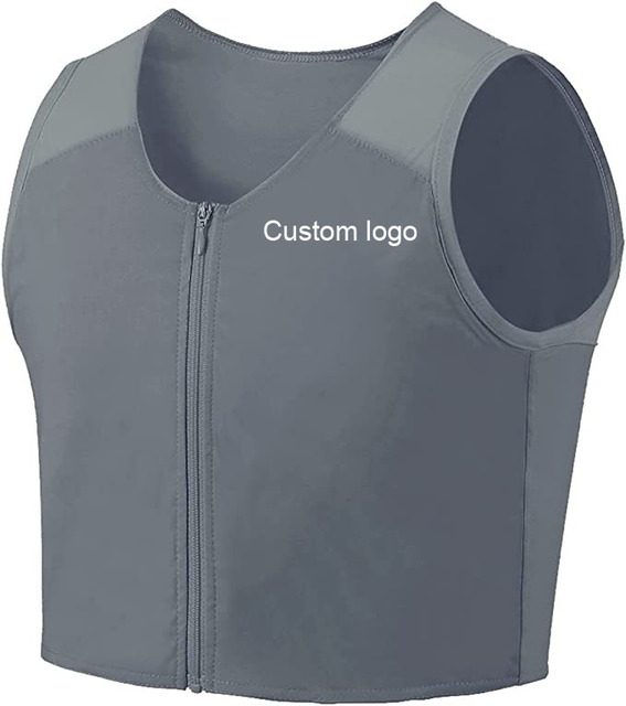VK Trans Lesbian Chest Binder Top Size Plus Short Tank with Strong Elastic Band Everyday Style Breathable Nylon Spandex