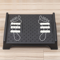 Reposapiés Ergonómico de Altura Ajustable con Doble Rodillo de Masaje para Debajo del Escritorio, para Hogar, Oficina, Dormitorio, Hotel, Escuela, Hospital