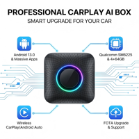 Kotak AI CarPlay Android 13.0 Pabrik OEM Qualcomm SM6225 8 Core 4G LTE Wireless CarPlay Android Auto Adapter Lampu Ambient RGB