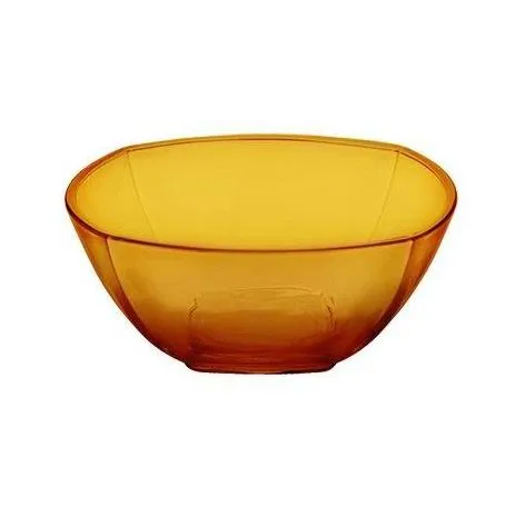 Tazón de sopa de vidrio en blanco cuadrado de 4,5 pulgadas, cuencos profundos sostenibles de Color ámbar para ensaladas, frutas, postres, aperitivos de arroz hervido 72-0,0657