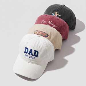 Gorras de Béisbol Personalizadas al por Mayor, 6 Paneles, Logotipo Bordado, Estilo Urbano, de Algodón Lavado, Sin Estructura, Tipo Dad Hat - Product Image 1