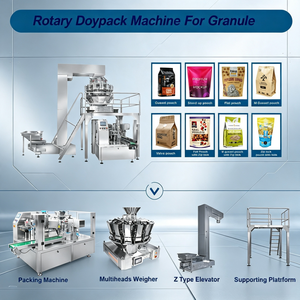 Machine d'emballage pour sachets à fermeture éclair, sachets de protéines, boulettes, chips de pommes de terre, sachets préformés pour maïs et sachets stand-up - Product Image 6