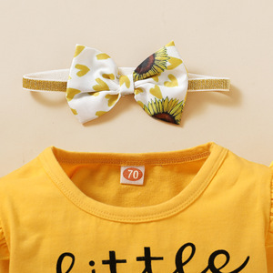 Ropa de Bebé al por Mayor, Hermoso Conjunto de Vestido con Falda y Camisa Estampada para Niños - Product Image 3