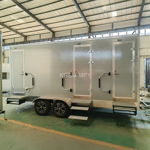 2025 <b>Portable</b> Mobile Sandwich Panel Outdoor Rv Restroom Trailers Washroom Toilet <b>Shower</b> Room Container Wheels - Product Image 4