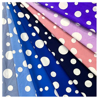 Tissu en mousseline de polyester imprimé à pois personnalisé en gros pour vêtements/robes