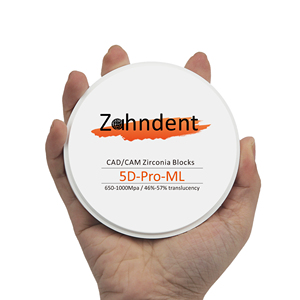 Zahndent mới phổ biến 57% mờ CAD cam phòng thí nghiệm Nha Khoa Vật liệu nha khoa 5D Pro Multilayer Zirconia khối - Product Image 4