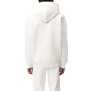 50% personalizzato cotone riciclato 50% cotone organico felpe da donna peso massimo oversize felpa con cappuccio bianco di alta qualità - Product Image 3