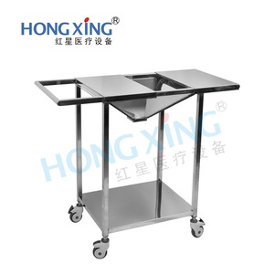 รถเข็นผ่าตัดสำหรับทำความสะอาดแผล Hong Xing รุ่น HX-E63B ขนาด 1000x550x750 มม. แบบสองชั้น - Product Image 3