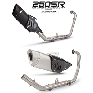 Système d'échappement complet pour <span class=keywords><strong>moto</strong></span> <span class=keywords><strong>CF</strong></span> <span class=keywords><strong>Moto</strong></span> NK250 250SR NK300 300SR, échappement modifié avec silencieux et tuyau de raccordement avant - Product Image 1