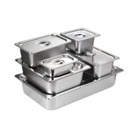 Peralatan Dapur Baja Anti Karat Gaya Amerika GN 1/3 Pan Perlengkapan Hotel & Restoran Wadah Makanan Gastronorm GN PAN