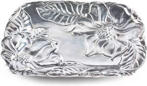 Plateau de service en aluminium au design floral Vaisselle élégante pour mariage et fête Idéal pour servir des collations au café et les ventes à l'exportation - Product Image 3