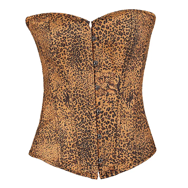 Corpiño entrenador de cintura de leopardo y naranja para mujer, traje de cuerpo con corsé, nuevo diseño