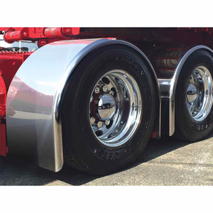 Kit de Guardabarros Largos de 96 Pulgadas de Acero Inoxidable 430 para Eje Sencillo PINOMETAL para Camión <span class=keywords><strong>Peterbilt</strong></span> - Product Image 2