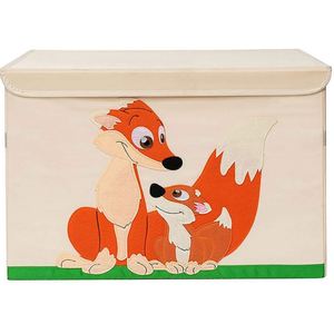 Boîte de rangement pliable pour jouets à motif personnalisé, très vendue, en tissu non tissé avec couvercle, forme rectangulaire, en plastique PP, nouvel emballage - Product Image 2