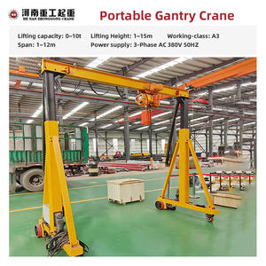 Hauteur réglable 1-5 tonnes palan électrique sans rail Mobile levage Portable portique grue nouveau moteur portée réglable 25 tonnes - Product Image 2