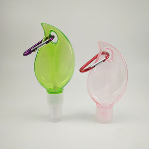 Llavero con botella de pulverización de Alcohol, botella de viaje con forma de hoja de 50Ml, Mini dispensador de recarga con llavero para Perfume, sanatizador de mano - Product Image 3