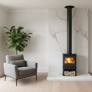 Tuyau <span class=keywords><strong>de</strong></span> cheminée en acier inoxydable isolé noir à <span class=keywords><strong>montage</strong></span> facile pour poêle à <span class=keywords><strong>bois</strong></span> autonome au design moderne - Product Image 1