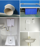Toilette mobile extérieur rural simple ménage salle de douche intégrée toilette temporaire
