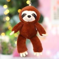 Poupée en peluche singe à longs bras transfrontalière, rembourrage en coton PP, porte-clés à suspendre pour sac à dos de couple, mini poupée mignonne