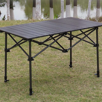 Table de camping pliante en aluminium bjflamingo Table pliante à hauteur réglable Table de plage pliante