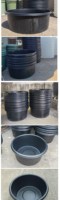 Pot rond en plastique PE de qualité alimentaire pour nénuphar noir, moulage par rotation, logo personnalisé, bassin à usage unique, Chine, Fujian