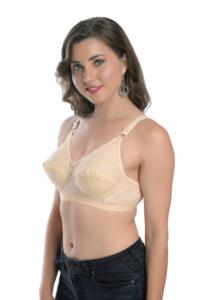 Sujetador de algodón para mujer, copa completa, suave, con tirantes ajustables, precio al por mayor - Product Image 3