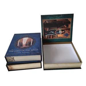 Alta qualidade dom embalagem caixa Book Shaped Vintage Storage Box