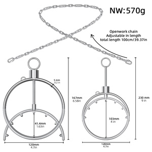 ที่หนีบหน้าอกสแตนเลส FAAK พร้อมตัวล็อคสำหรับผู้หญิง ใช้สำหรับพันธนาการหน้าอกและจุกนมแบบมีหนาม - Product Image 2
