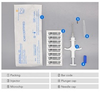 RAFID 134,2 kHz RFID Glass Tag ID Mikrochip 2,12*12mm Glas transponder mit Spritze RFID Tier für Tierhund Neues Produkt 2019