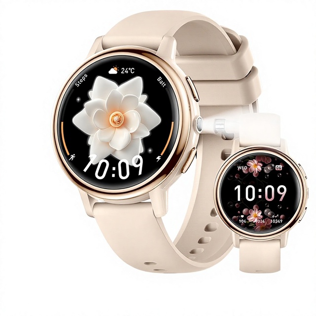 Women Smart Watch HR BP Sleep Health Monitor Call LED Flashlight SOS Women Health Sports Long Lasting Battery Life