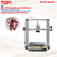 Imprimante 3D EU Version Bamboo Lab A1 Combo Dual Extruder, nouvelle, en aluminium, haute vitesse, multicolores, garantie 1 an